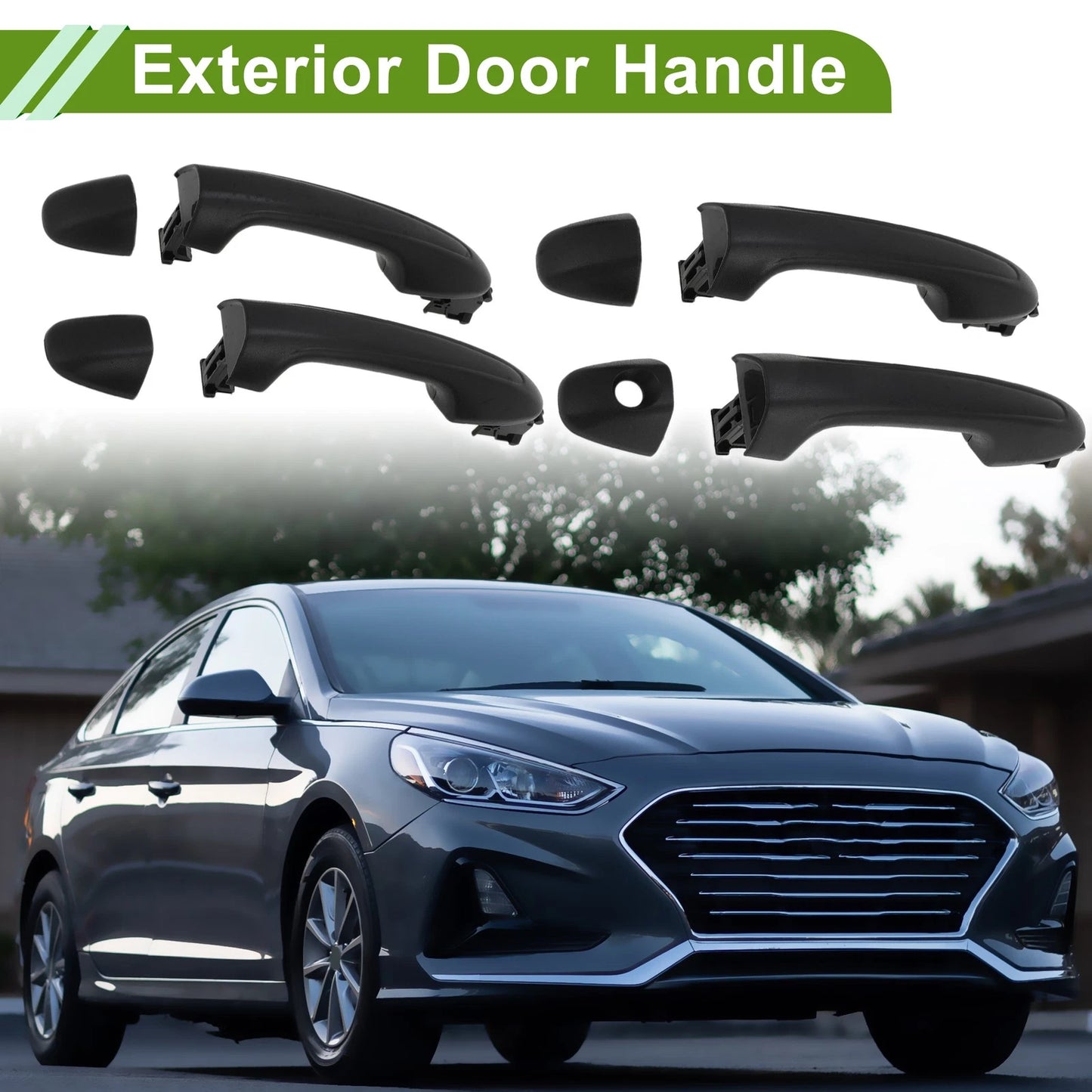 Set of 1 Car Door Handle for Toyota Hilux Fortuner (No. 692100K210) Black