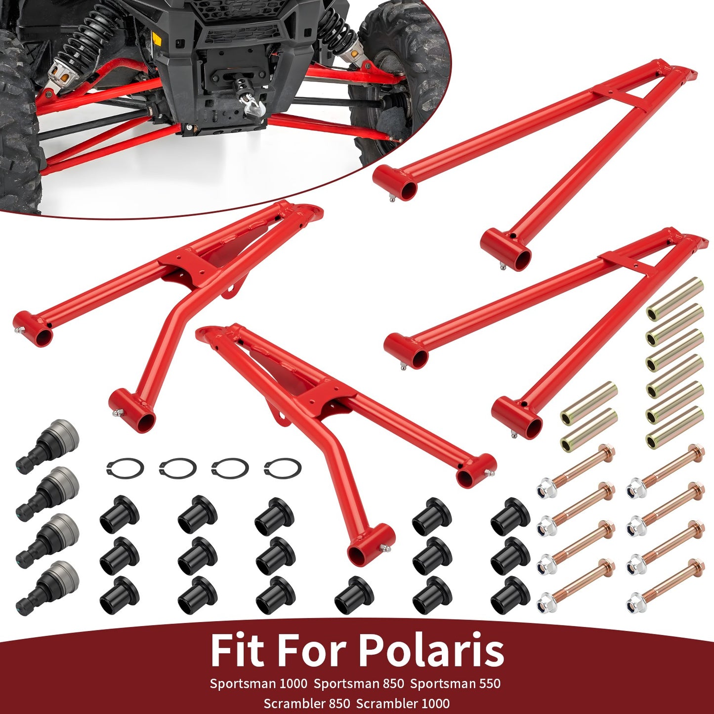 Front A-Arm with Ball Joint for Polaris Scrambler 850 1000 XP (2014–2021)