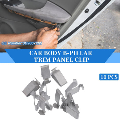 10 Pcs B-Pillar Trim Panel Clip for Volkswagen Passat (1998–2010) Metal