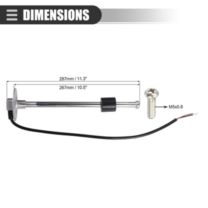 Boat Fuel Sending Unit for Marine Gas Water Level Gauge Sensor (240-33ohm)
