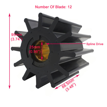 Flexible Impeller for Jabsco Vetus Ancor Perkins (Various Models)