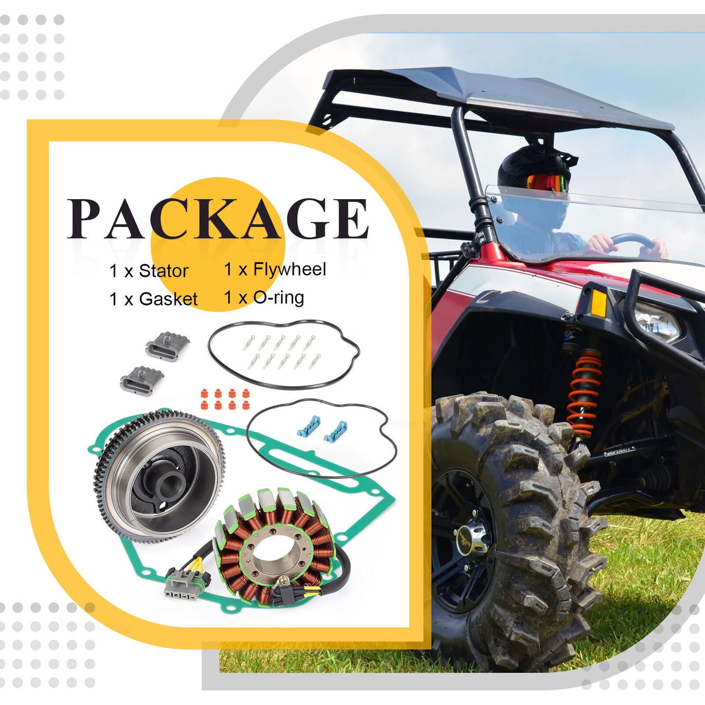 Stator & Flywheel Rotor Gasket for Polaris Crew XP X2 HD 800 (2010–2012)