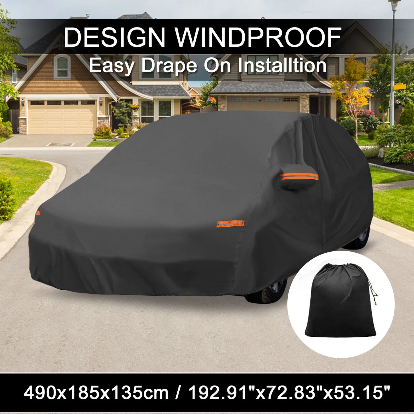 Car Cover with Left Side Door Zipper for Subaru Legacy Wagon