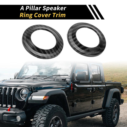 A Pillar Speaker Ring Cover Trim for Jeep Wrangler JK (2007–2014) Black