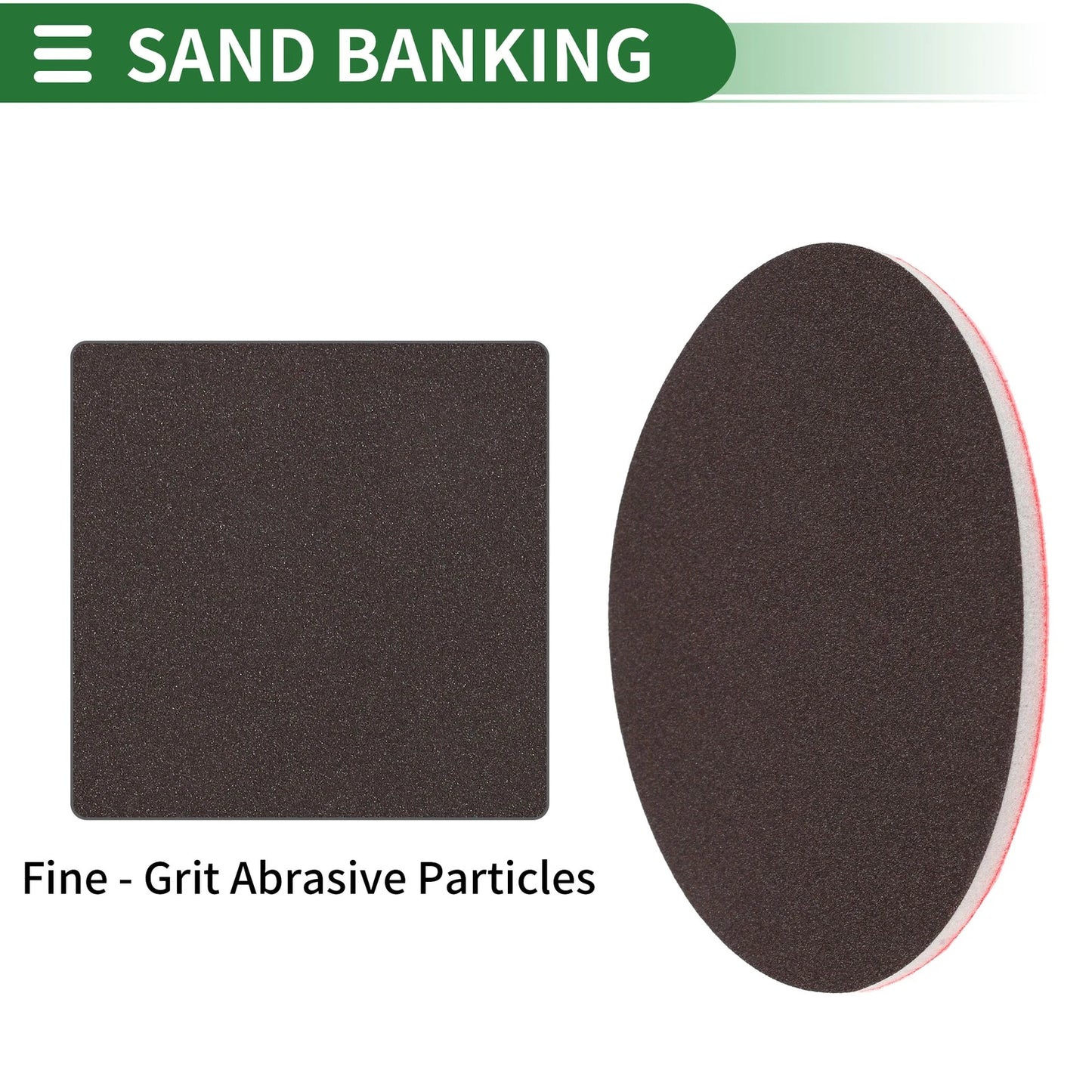 Set of 12 P240 Sanding Sponge Pads 5.91"x5.91" Washable and Reusable