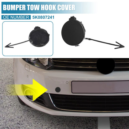Front Bumper Tow Hook Cover for Volkswagen Golf 6 MK6 (2009–2013) 5K0 807 241 Gloss Black