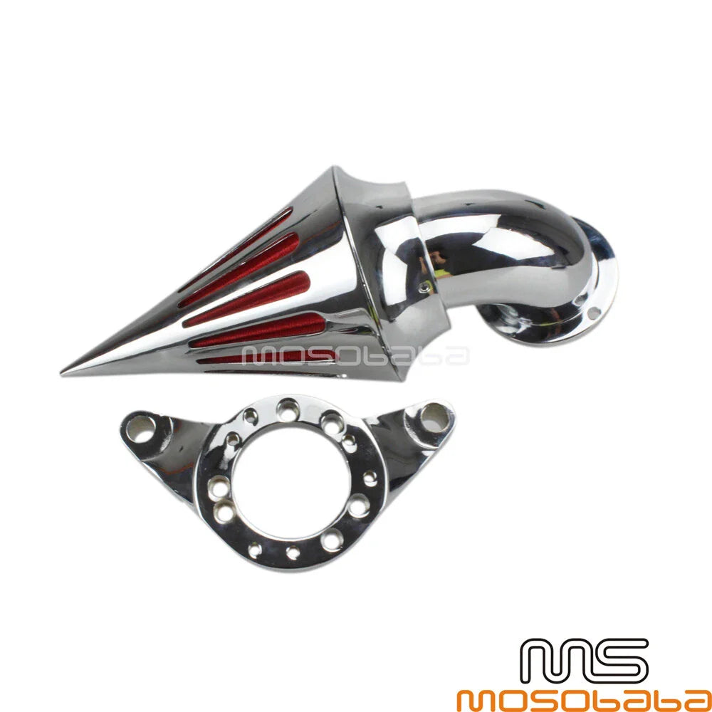 Chrome Cone Spike Air Cleaner Filter for Harley Dyna CV Carburetor (2000-2017)