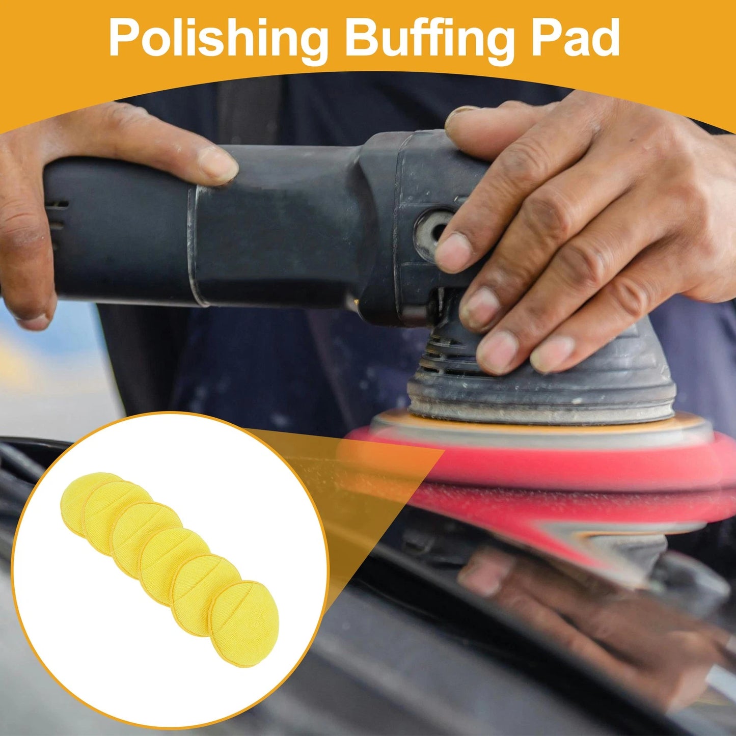 Set of 6 Polishing Buffing Pads for Auto (Universal)