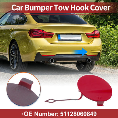 Rear Car Bumper Tow Hook Cover for BMW 428i (2014–2016) No. 51128060849 Red