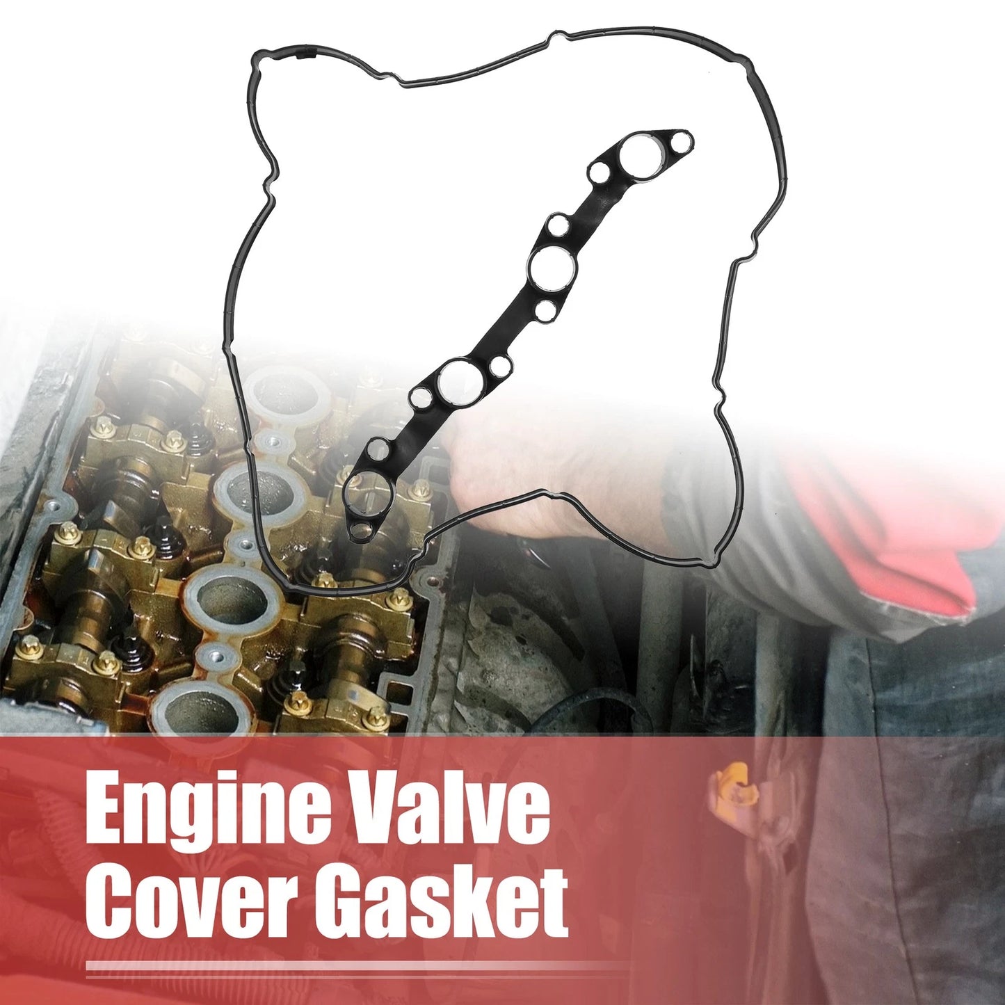 Set of 1 Engine Valve Cover Gasket for Toyota 4Runner (2003–2023) 11213-0C010 11214-0C010