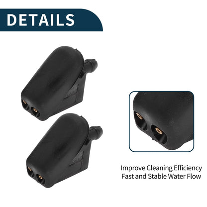 Set of 2 Front Windshield Washer Nozzles No. 1442176 for Ford Fiesta (2001–2007)