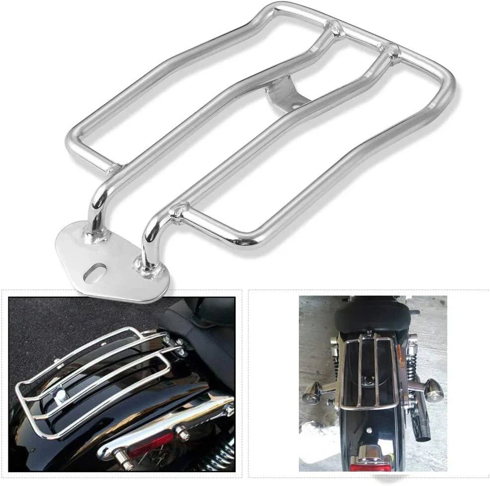 Chrome Solo Seat Rear Fender Luggage Rack for Harley Sportster XL 883 1200