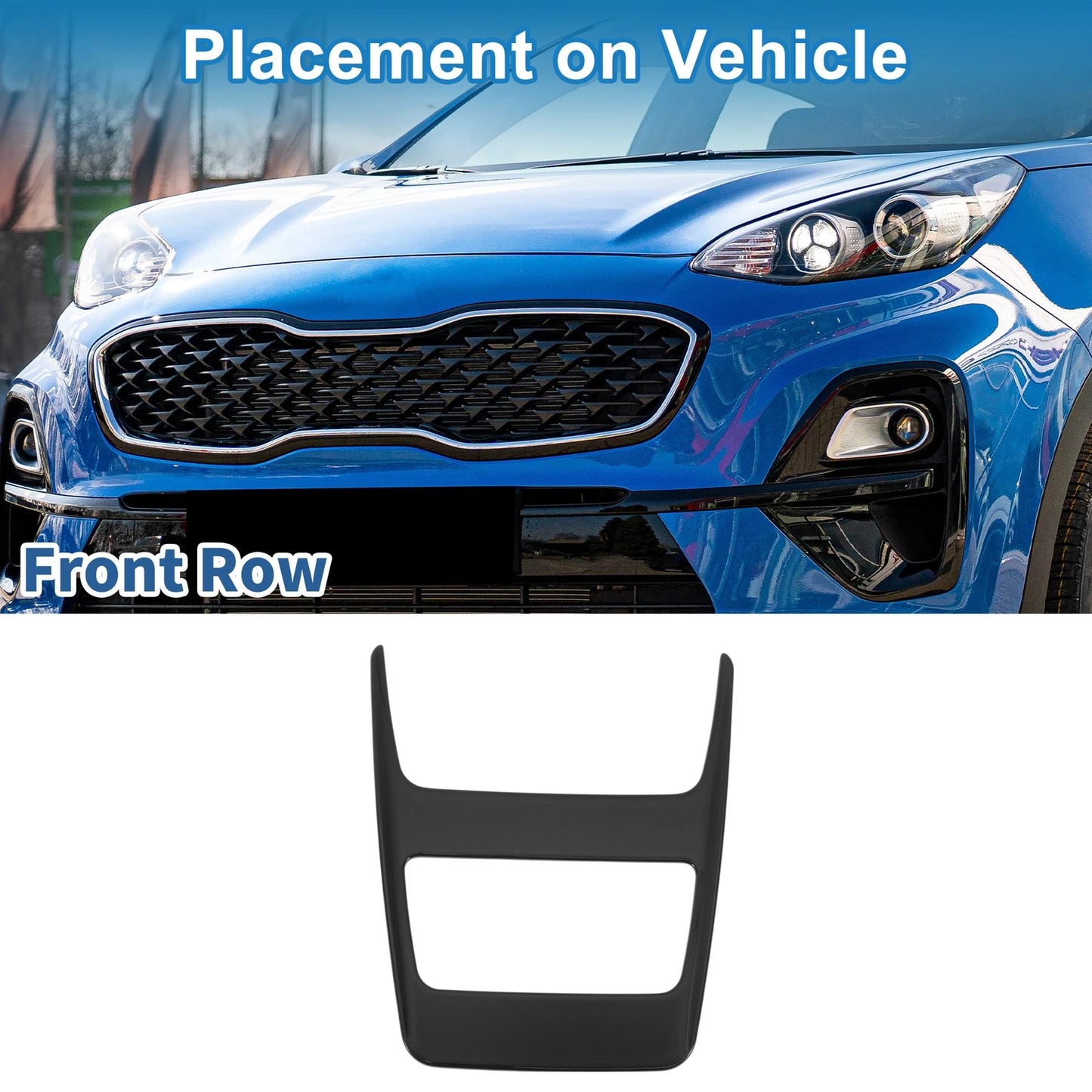 Front Row Light Trim Bezel for Toyota Harrier (2020) Black