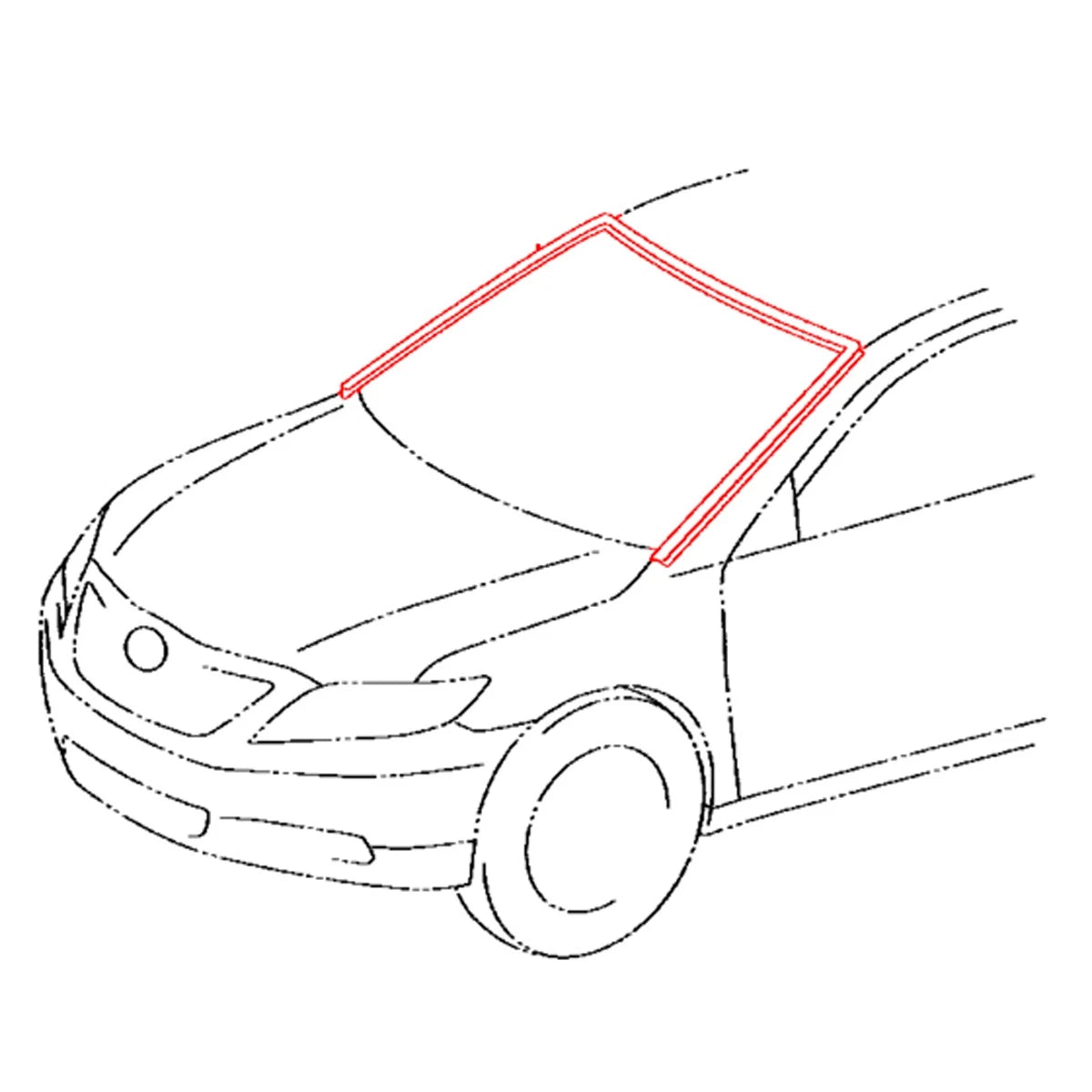 Windshield Outer Upper Moulding for Toyota Camry Hybrid (2006–2011)