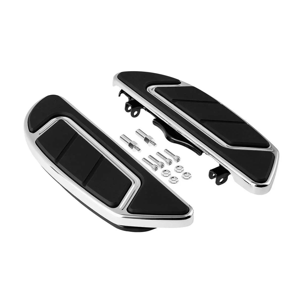 Chrome Rider Driver Passenger Floorboards for Harley Road King Glide (93-2025)