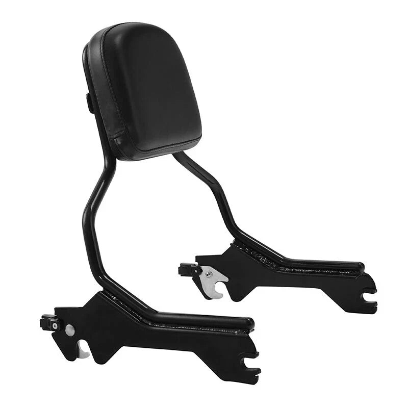 Black Sissy Bar Backrest Docking Hardware for Harley Fat Boy Breakout (18-25)