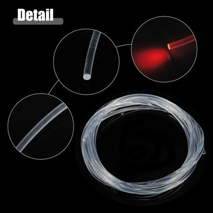 5m Glow Optic Fiber Cable for Universal Car Light Decor (0.20")