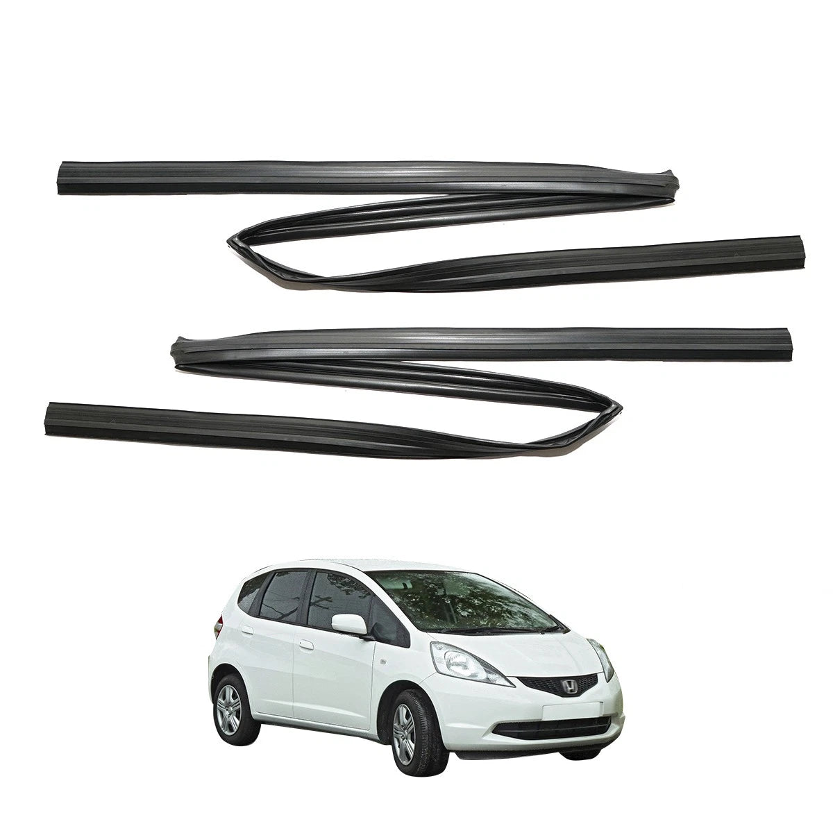 Rear Door Glass Run Channel Pair for Honda Fit (2009–2013)