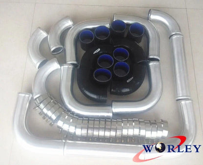 2" 51mm Universal Aluminum Intercooler Turbo Piping Black
