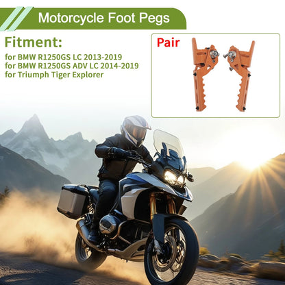 1 Pair Motorcycle Foot Pegs for BMW R1250GS LC (2013–2019) Orange