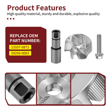 Water Pump Impeller & Shaft for Kawasaki KX450 KX450F/X/SR (2019–2024)