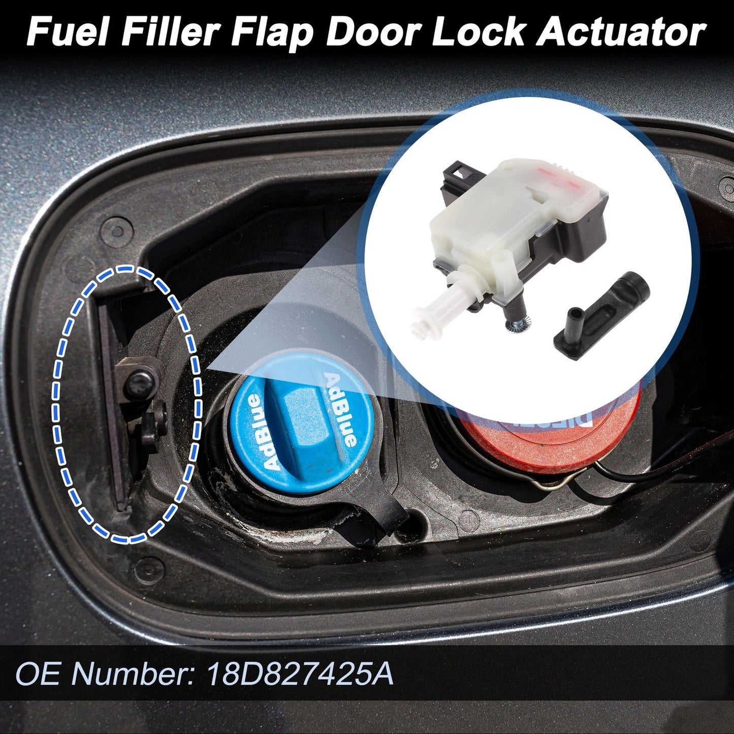 Fuel Filler Flap Door Latch Lock Actuator Motor for VW Lavida (2018–2023)