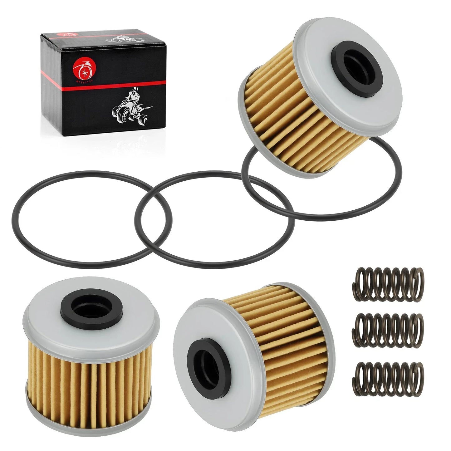 3x Oil Filter & Spring Kit for Honda TRX450R TRX450ER Sportrax 450 (2009–2014)
