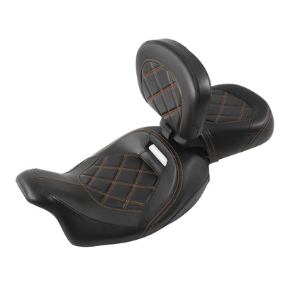 Rider & Passenger Seats Backrest Pad for Harley CVO Road Glide (2009 - 2023)