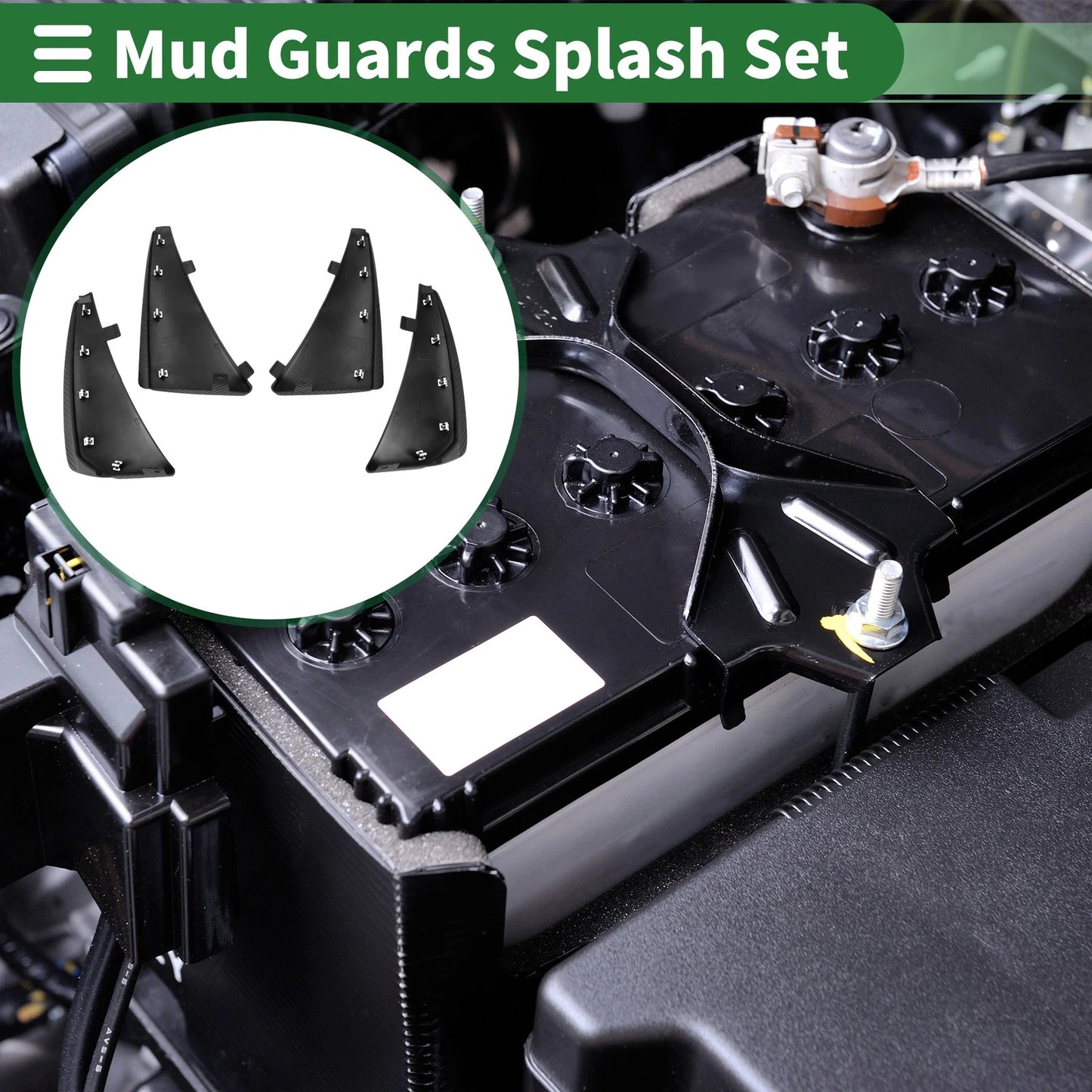 Mud Flaps Splash Guards for Chevrolet Corvette C8 (2021–2024) W/ Mounts