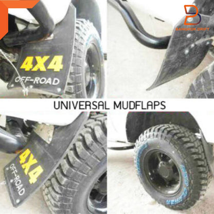 Isuzu 4WD 4x4 Off-Road Mud Flaps Splash Guards  Black Rubber