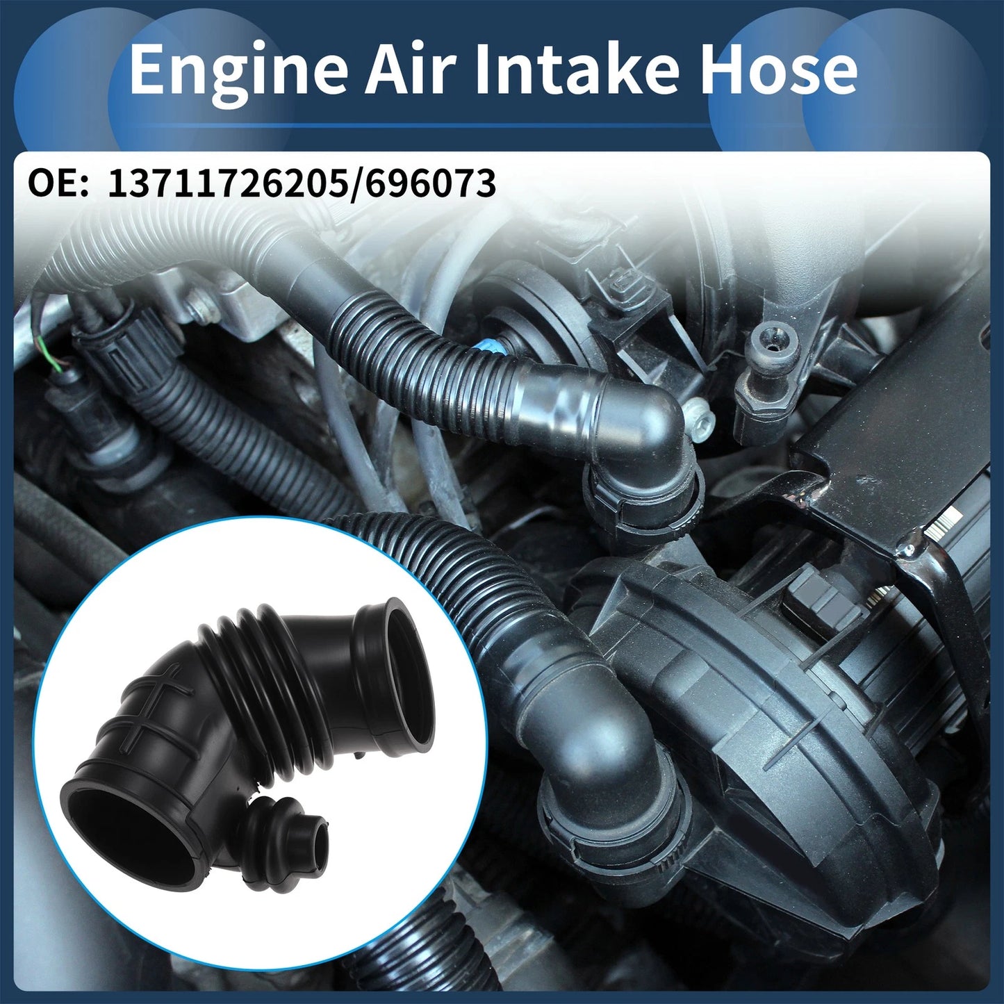 Engine Air Intake Hose for BMW 325iX (1989–1991) No. 13711726205 Rubber