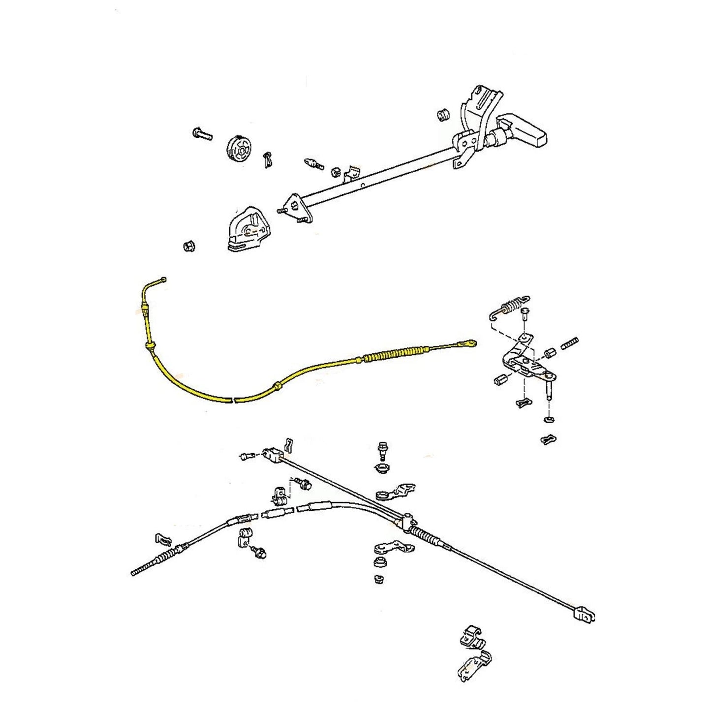 Front Handbrake Cable for Toyota Hilux RN105 (1989–1997) 4X4