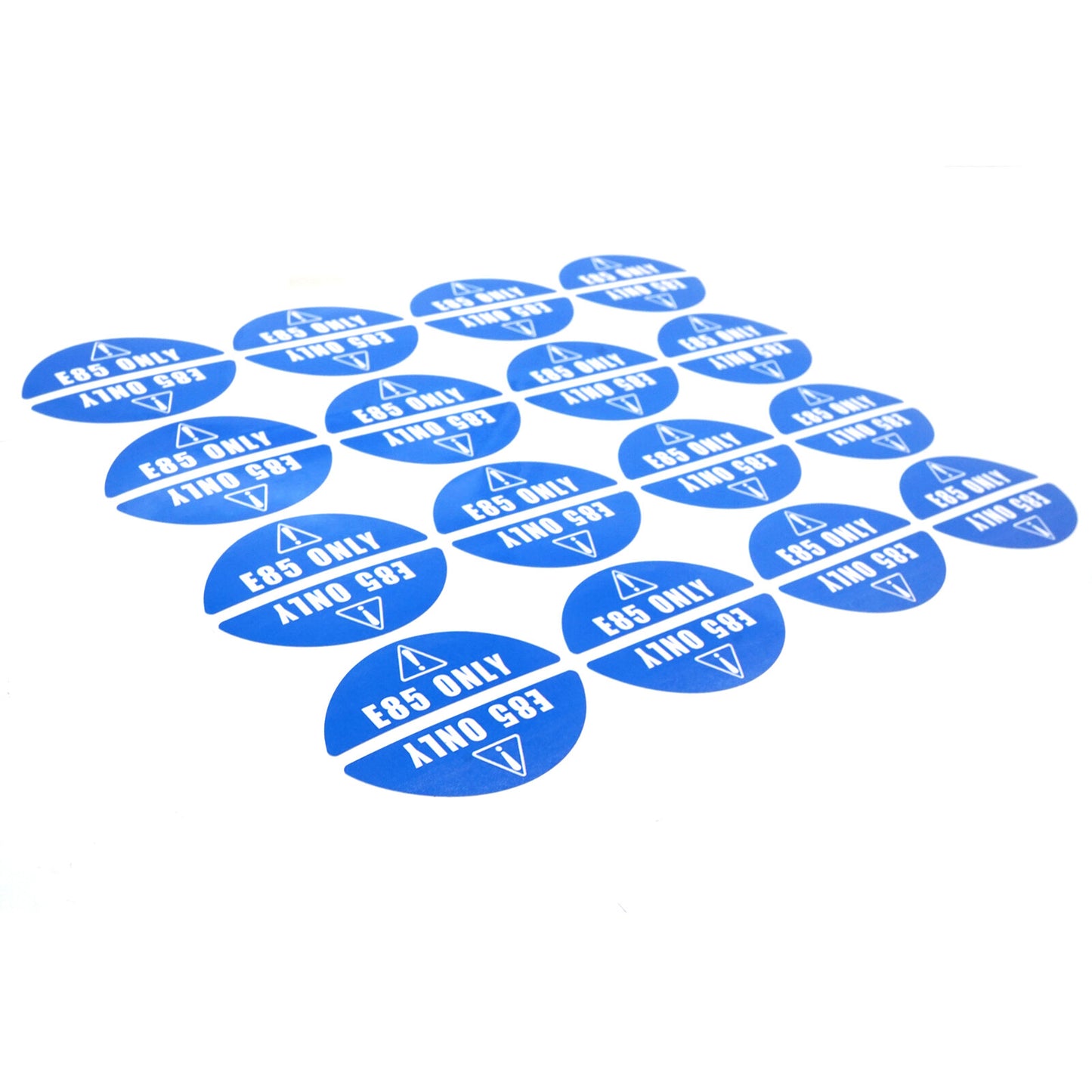 Set of 16 E85 Gasoline Fuel Tank Stickers for Gas Gasoline