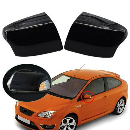Glossy Black Rearview Mirror Cover for Ford Focus (2005-2008)