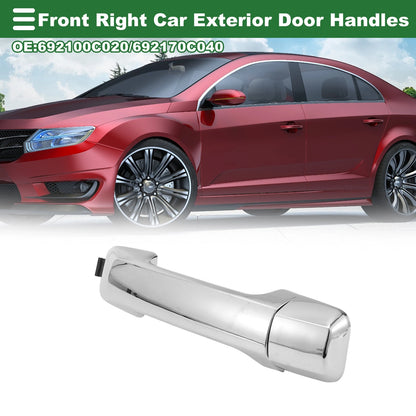 Front Right Door Handle No. 692100C020 for Toyota Tundra (2000–2023) Silver Tone