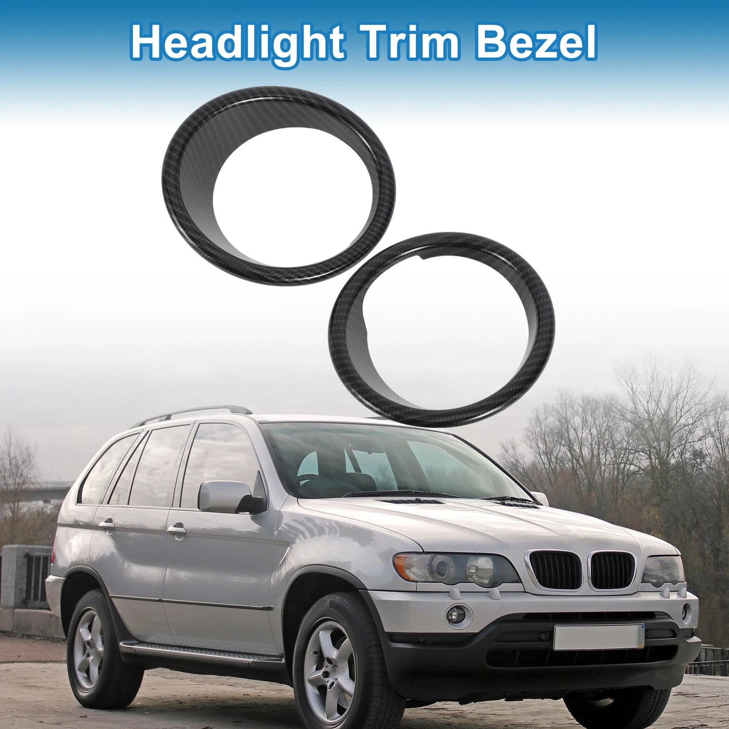 2X Headlight Trim Bezel for BMW X5 (2014–2018)