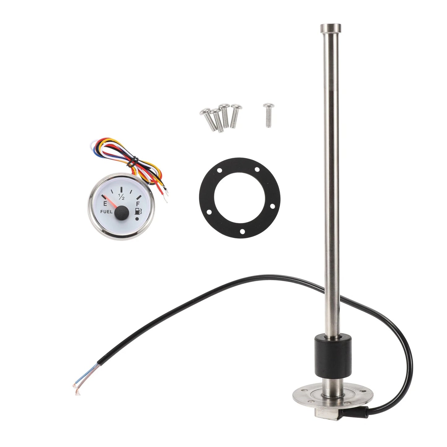 Fuel Sending Unit and Gauge Kit 0-190 Ohm for Boat Car Truck (330mm)