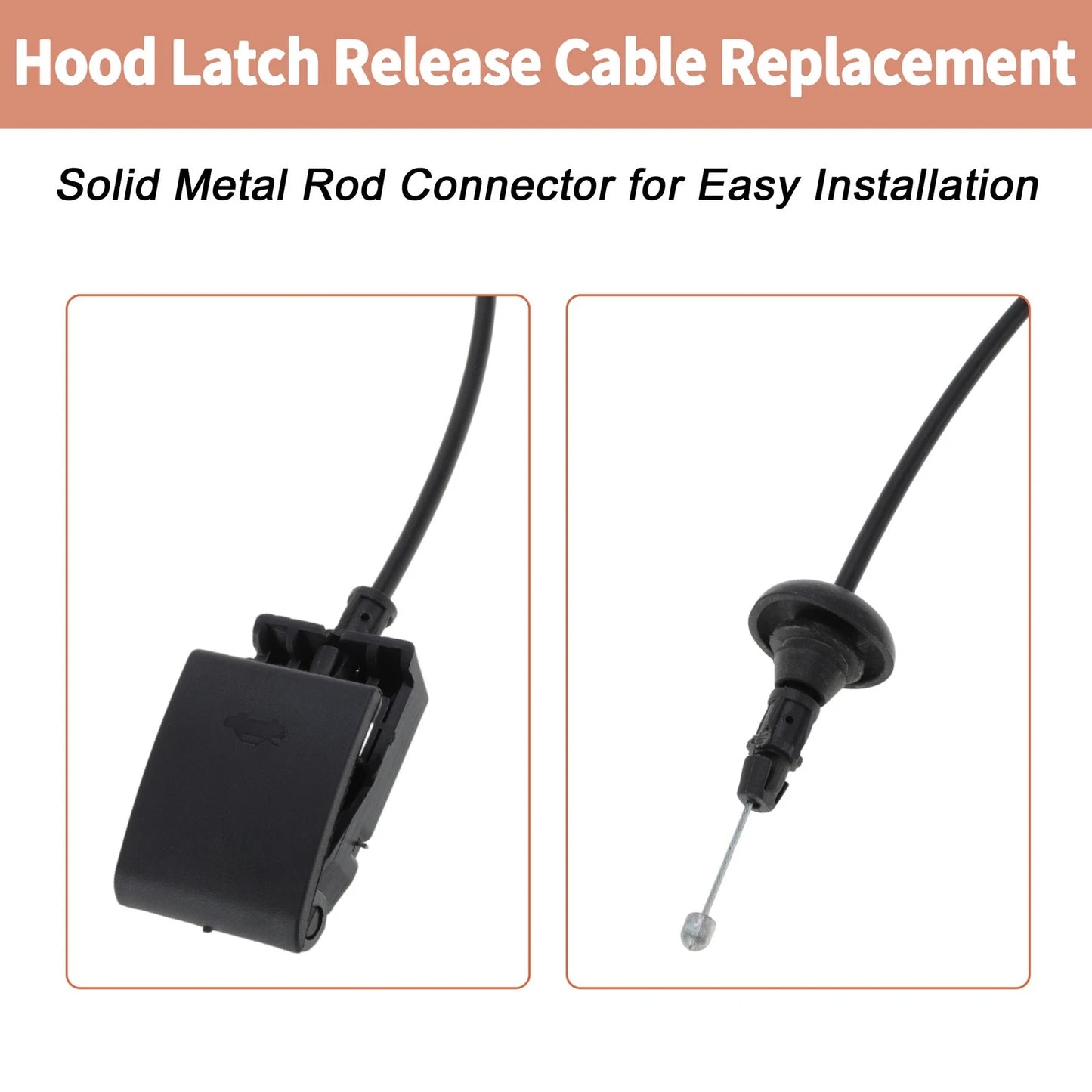 Hood Release Cable for Dodge Durango, Jeep Grand Cherokee (68032581AB)