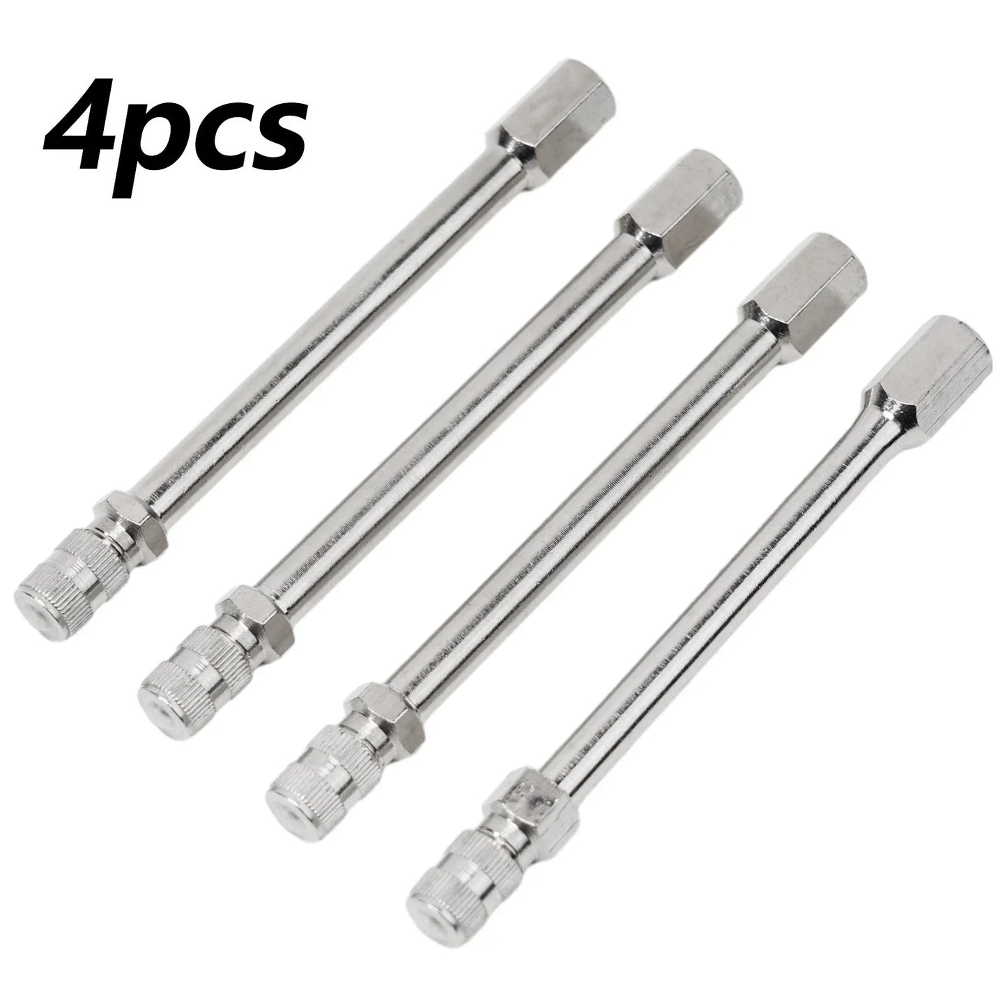 4pcs Tyre Wheel Valve Extension Extender Cap Metal Stem for Auto Car Truck
