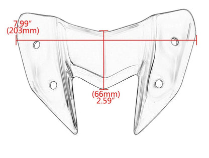 Front Fairing Cover Windshield Deflector for Kawasaki Z800 (2012-2016)