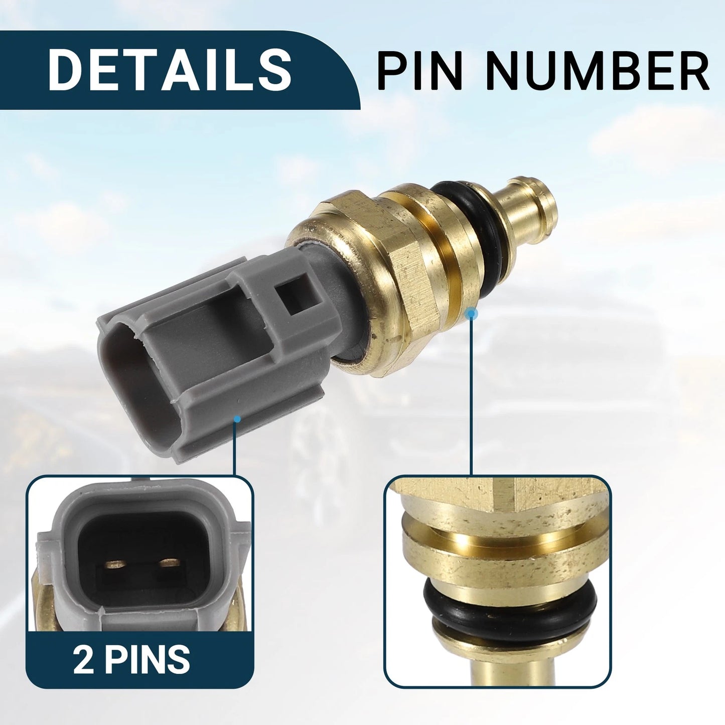 Coolant Temperature Sensor for Ford F-550 (2000–2007) 1Pcs