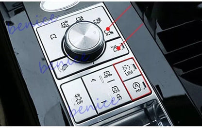 Middle Console Button Switch Sticker Silver for Range Rover L405 (2013–2017)