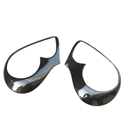 1 Pair Carbon Fiber Headlight Eyebrow Covers for Porsche Cayenne 955 (2002-2007)