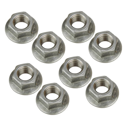 8 x M10 x 1.25 Stainless Steel Hex Flange Nuts