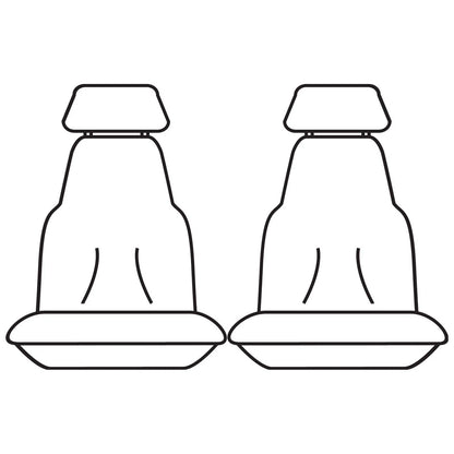 Set of 2 Tailor Made Canvas Car Seat Covers for Toyota Hilux (2015–2019)