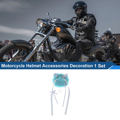 Streamer Tail for Motorcycle Bicycle Helmets (Light Blue, Set of 1)