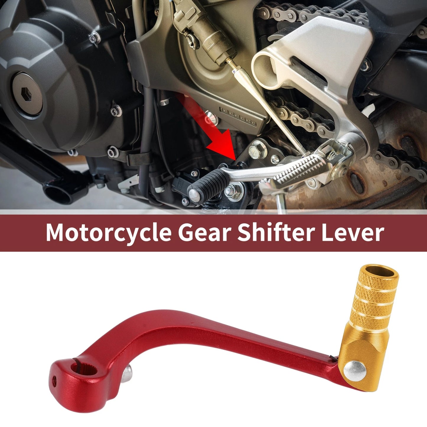 Folding Gear Shifter Lever for Honda CRF110F (2013–2018) Gold Tone