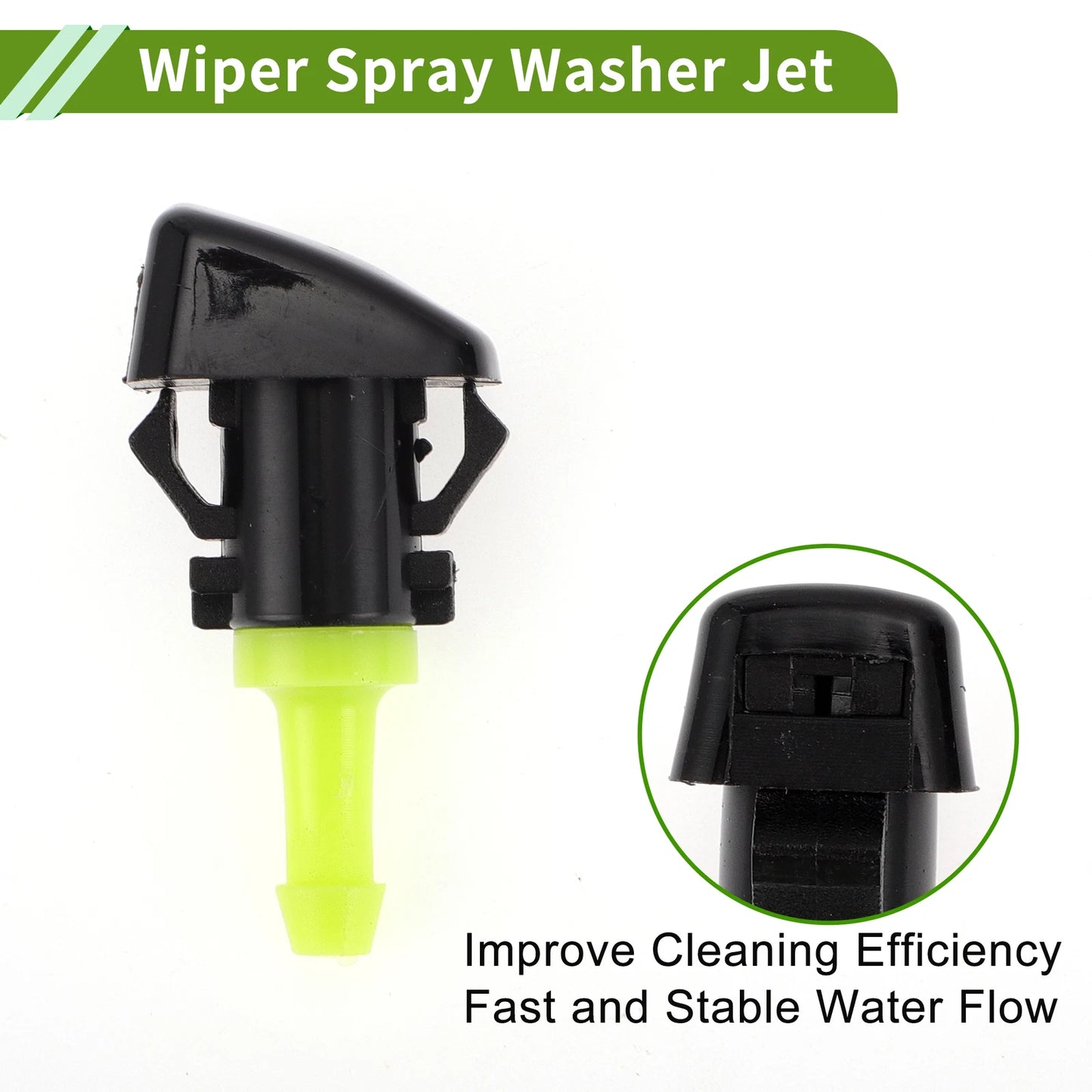 2X Windshield Washer Nozzle with Y Hose Connector for Chrysler Town (2008–2016)