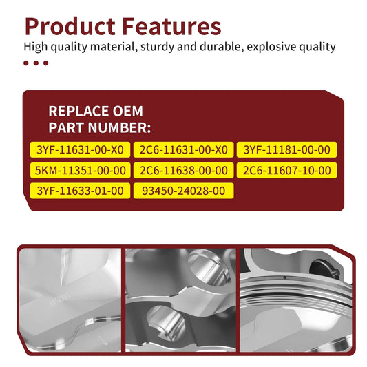 102mm Forged Piston & Top End Gasket for Yamaha Rhino YXR660 (2004–2007)
