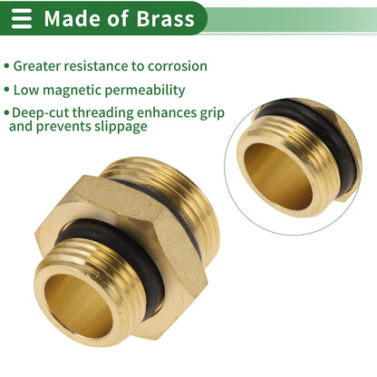 1/2" Male to 3/4" Male Double External Thread Connector with Gasket